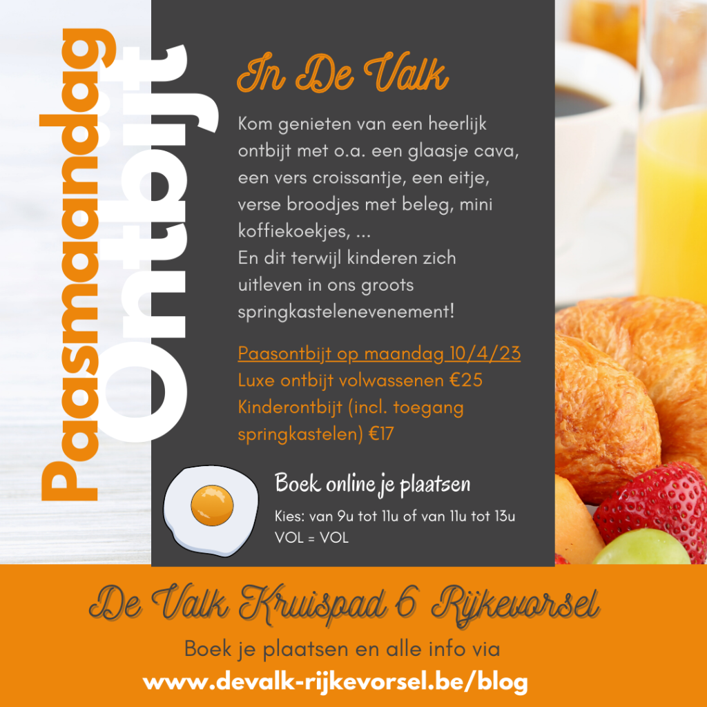 Paasontbijt op Paasmaandag 10 april 2023