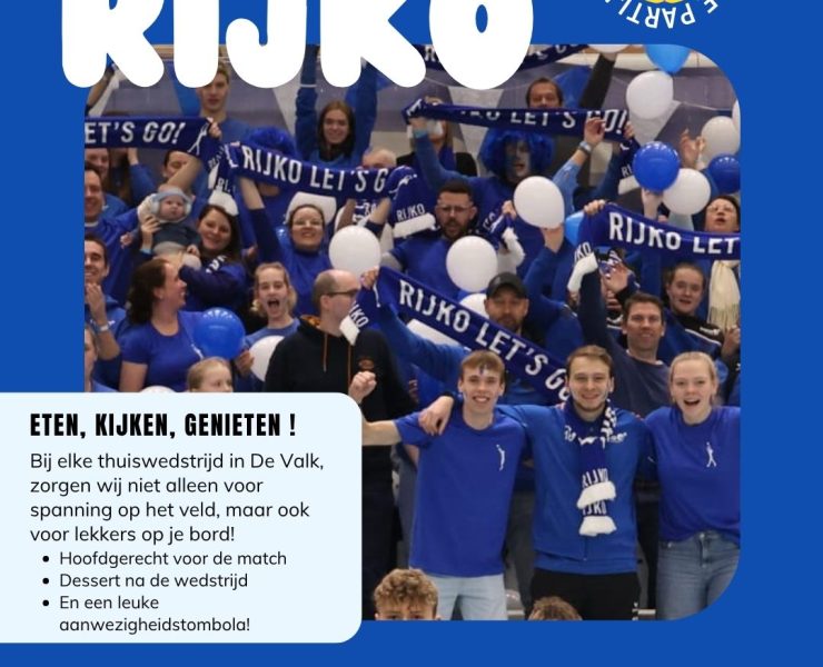 Eten | Match | Dessert bij alle thuiswedstrijden van Rijko Korfbal + aanwezigheidstombola 💙🤍